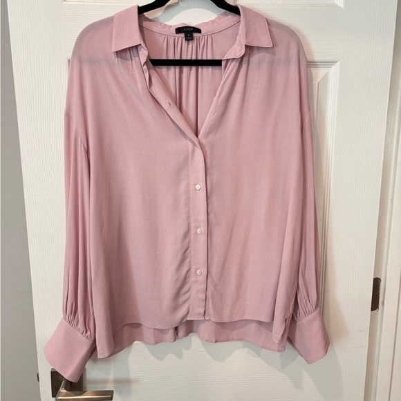 J. Crew Long Sleeve Button Down Shirt with Dress Shirt Collar in Icy Orchid M - Picture 5 of 13